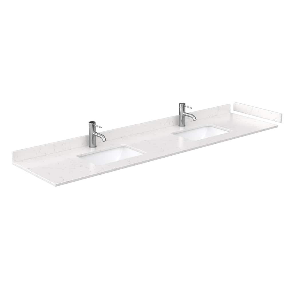 Wyndham Collection 84" Double Vanity Top with Undermount Rectangular
