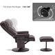 preview thumbnail 20 of 27, MCombo Swivel Recliner with Ottoman, Reclining Chair with Massage, Faux Leather Lounge Chair