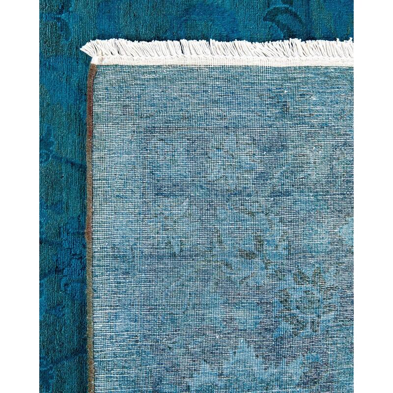 Fine Vibrance, One-of-a-Kind Hand-Knotted Area Rug - Blue, 4' 7" x 7' 6" - 4' 7" x 7' 6"