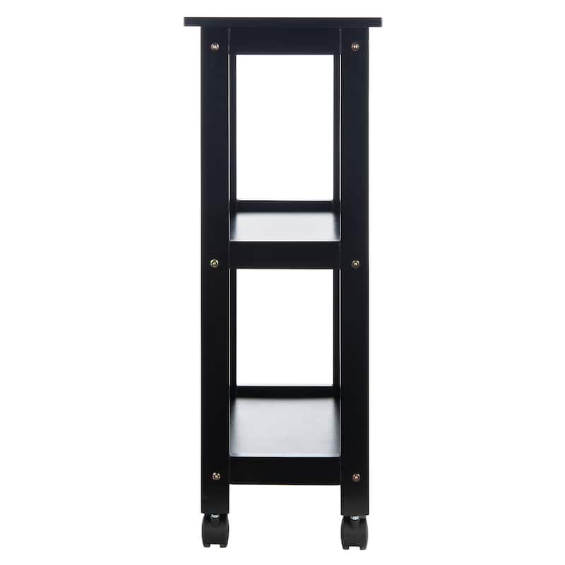 SAFAVIEH Bevin 2-Shelf Kitchen Bar Cart with Wheels - 20" W x 12" L x 33" H