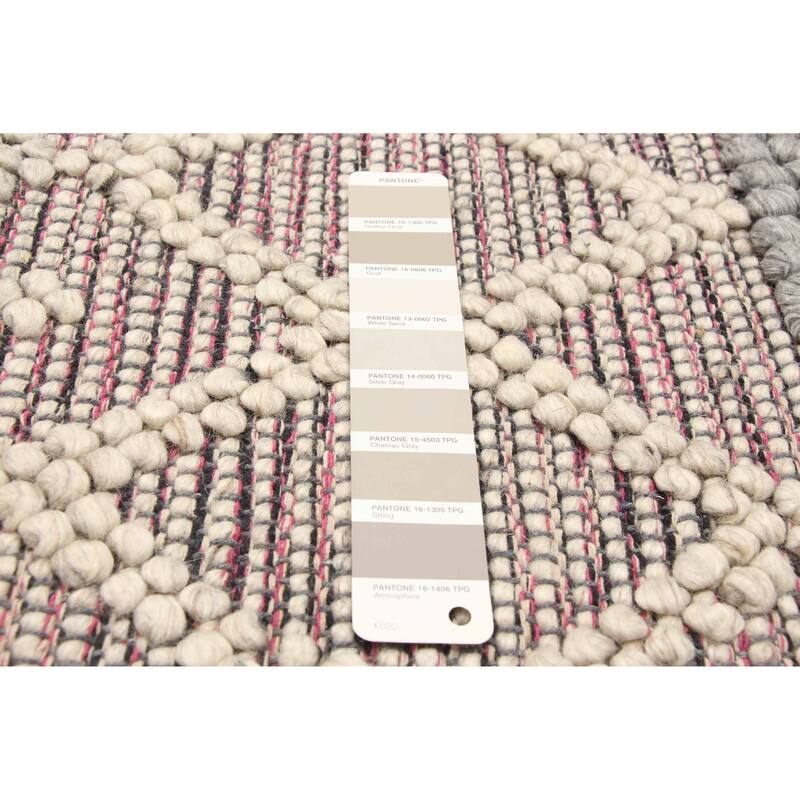 ECARPETGALLERY Braid weave Sienna Grey Wool Rug - 5'0 x 8'0