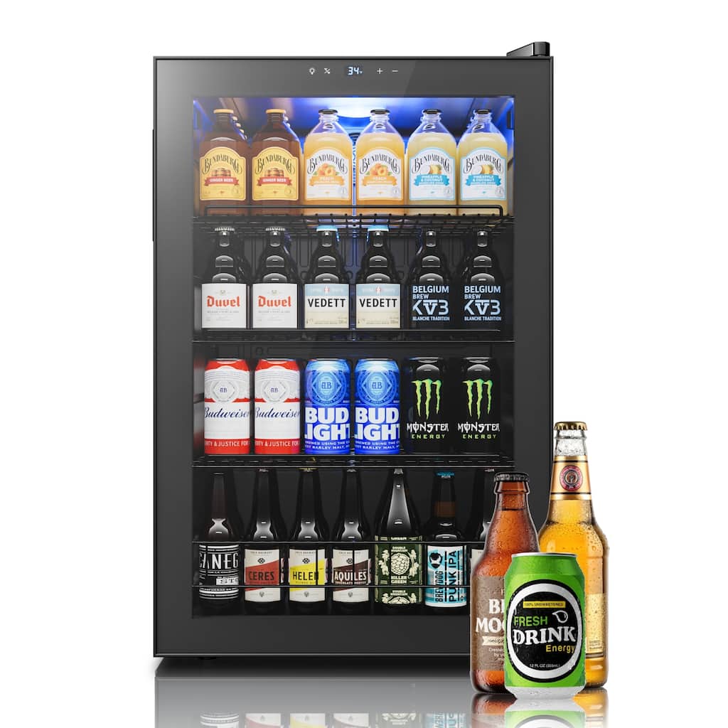 Yeego 141-Cans Beverage Cooler, Mini Fridge with Adjustable Shelves
