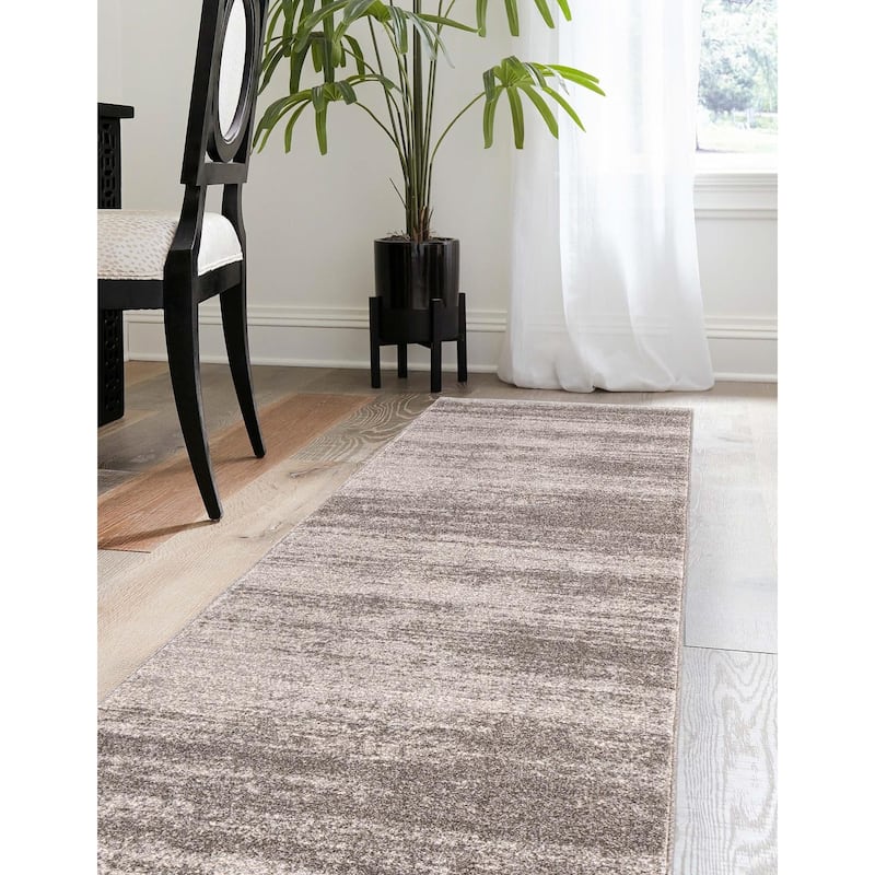 Contemporary Weby Collection Area Rug - 2'7"x10' - Gray