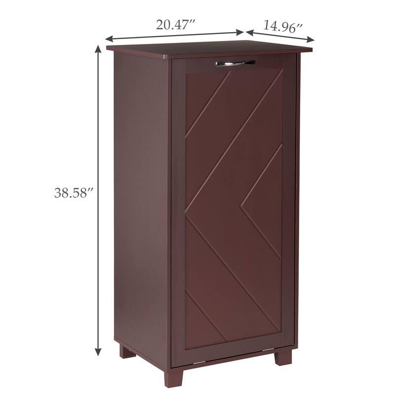 VECELO Tilt Out Kitchen Trash Bin Cabinet with Negative Ion Deodorizing Function Hidden Storage for Kitchen
