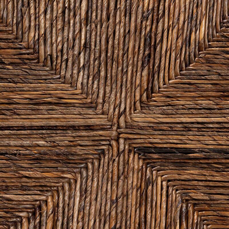 Cordoba Bohemian Natural Seagrass and Mahogany Wood 2-Piece Dining Chair