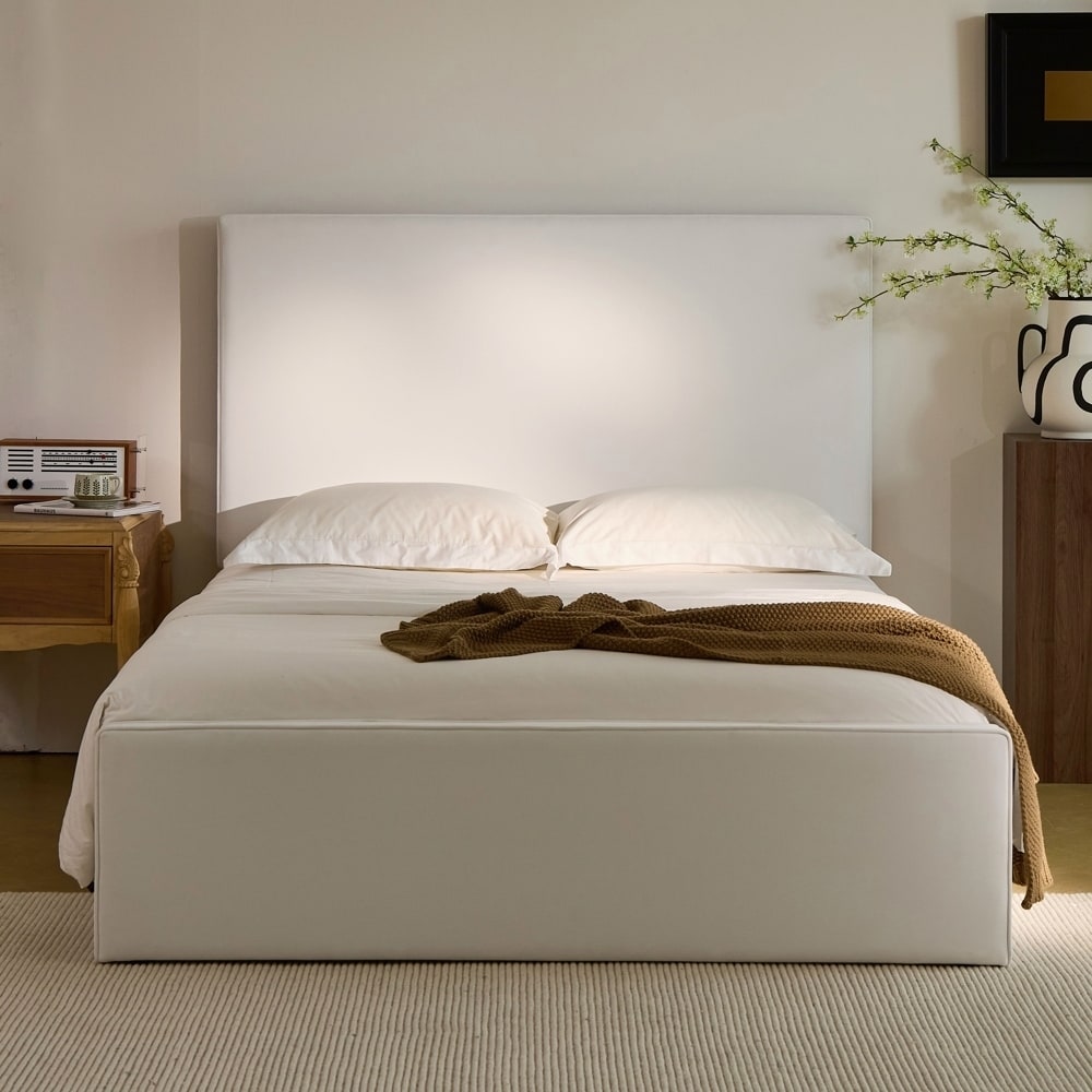 Tall Headboard Upholstered Bed