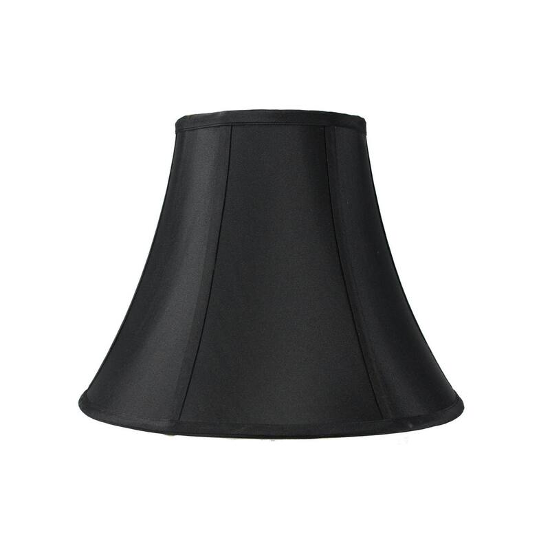 7x14x11 Black with Gold Lining Bell Lampshade