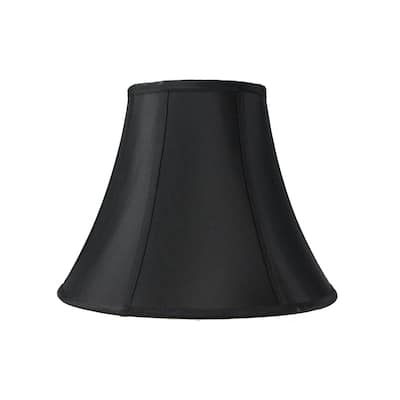 7x14x11 Black with Gold Lining Bell Lampshade