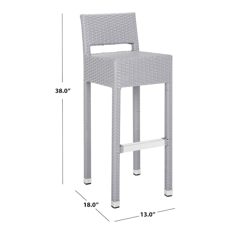 SAFAVIEH Noreta Indoor/ Outdoor 30-inch Stacking Counter Stool - 13Wx18Dx38H