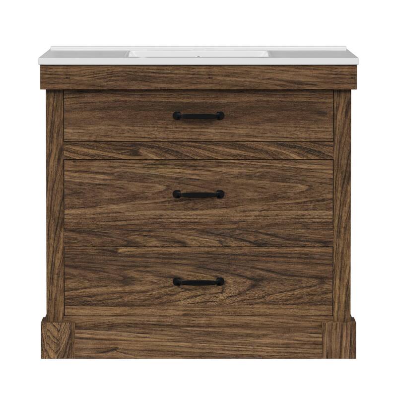 Teamson Home Donovan 36" Single Bathroom Vanity with Square Sink
