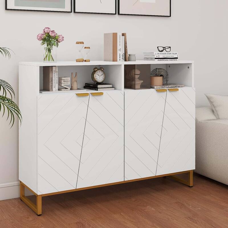 40" Buffet Cabinet Large Kitchen Sideboard w/ Adjustable Shelves
