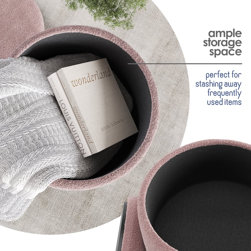 Empyrean Round Ottoman with Storage