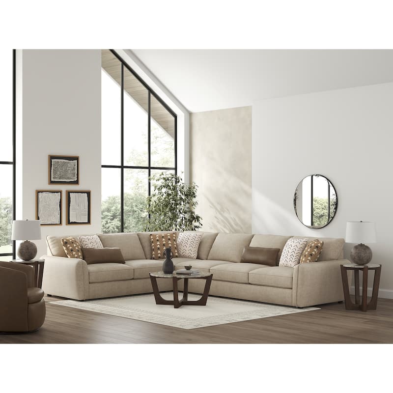 Signature Design by Ashley Seyler Beige 4-Piece Sectional - 119" W x 151" D x 39" H