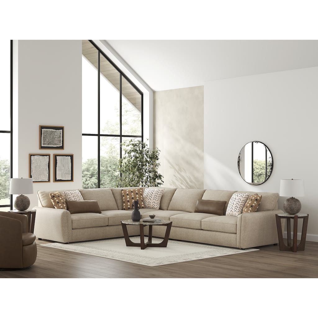 Signature Design by Ashley Seyler Beige 4-Piece Sectional - 119" W x 151" D x 39" H