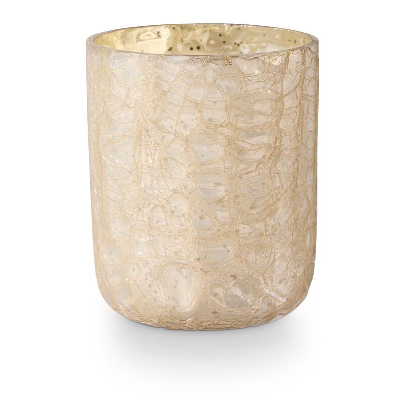 ILLUME Noble Holiday Winter White Candle - Small Boxed Crackle Glass