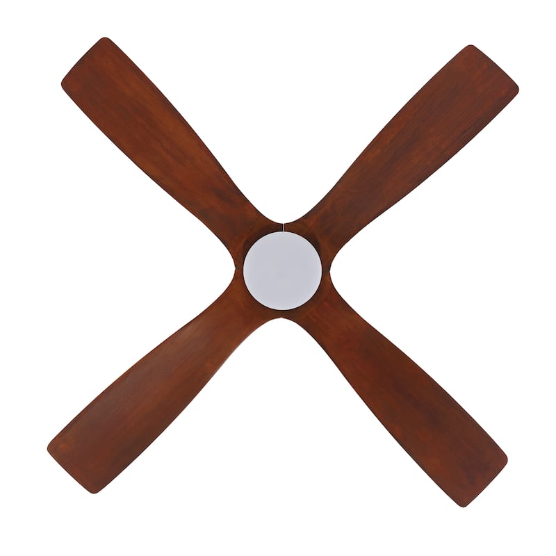 MLiAN 48" DC Flush Mount Ceiling Fan with Light Kit and Remote Control