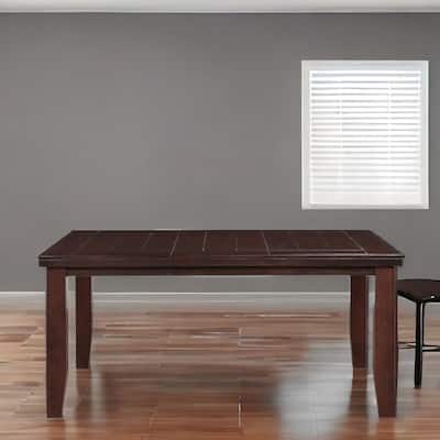 48" Dark Brown Solid Manufactured Wood Dining Table