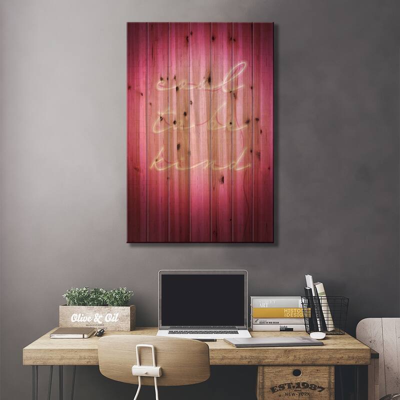 Sweet Neon I Print On Wood by Grace Popp - Multi-Color