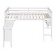 preview thumbnail 14 of 16, Multi-function Sturdy Wooden Twin Size Loft Bed With Removable Desk and Cabinet