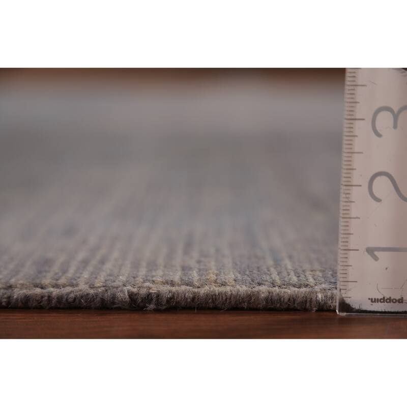 Modern Gray Gabbeh Oriental Area Rug Hand-Knotted Wool Carpet - 7'0" x 9'7"
