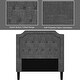 preview thumbnail 16 of 14, Linen Twin Upholstered Platform Bed with Frame Headboard Mattress Foundation