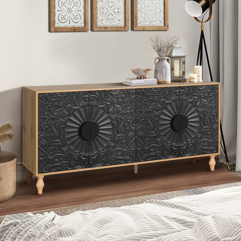 62.99''W Modern Sideboard Storage Cabinet with 4-Door