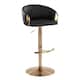 Option Black Faux Leather/Gold Metal/Rounded T