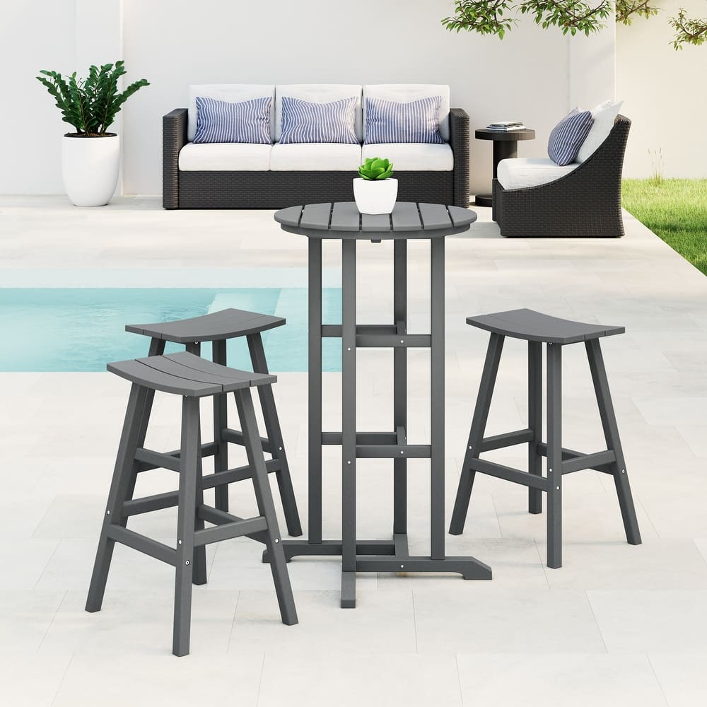 Laguna Hdpe All Weather Outdoor Patio Bistro Bar Set (4-Piece Set)