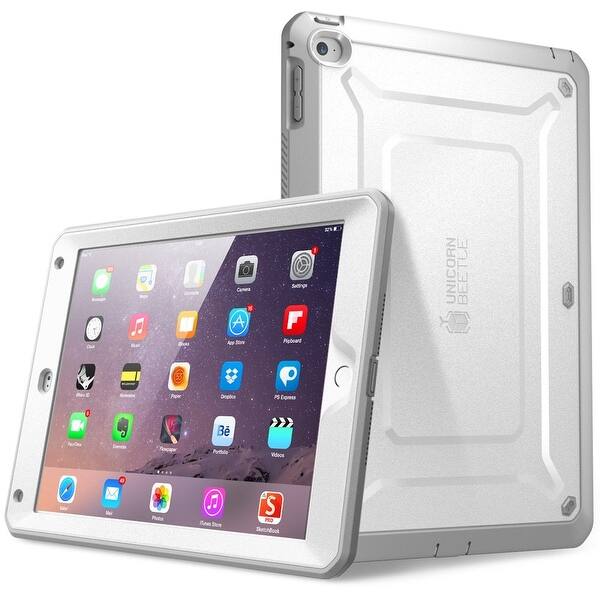 Shop Ipad Air 2 Case Supcase Unicorn Beetle Pro Series Apple Ipad Air 2 Case Rugged Hybrid Protective Case White Gray Overstock 16774955