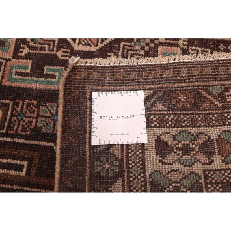 ECARPETGALLERY Hand-knotted Teimani Brown Wool Rug - 3'7 x 5'8