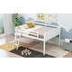 preview thumbnail 28 of 30, Twin Size Wood Loft Bed with Flexible Ladder Placement, Guardrails, and Slide - Gray, Space-Saving Design for Play and Rest