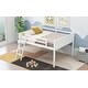 preview thumbnail 15 of 34, Wood Loft Bed Frame with Ladder, Ladder can be Placed on The Left or Right, for Boys Girls Kids Adults Toddler