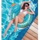 preview thumbnail 7 of 5, POZA Inflatable Duck Pool Float Tube for Kids and Adults - Blue Gold - 36 inches
