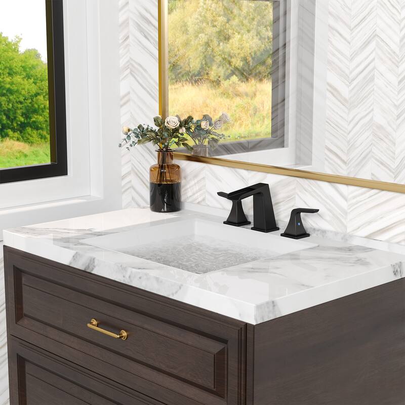 8 in. Widespread 2-Handle Waterfall Spout Bathroom Faucet