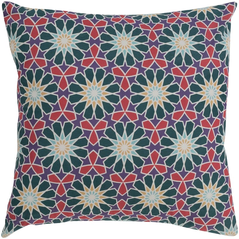 Isaija Medallion Dark Green Feather Down or Poly Filled Throw Pillow 22-inch
