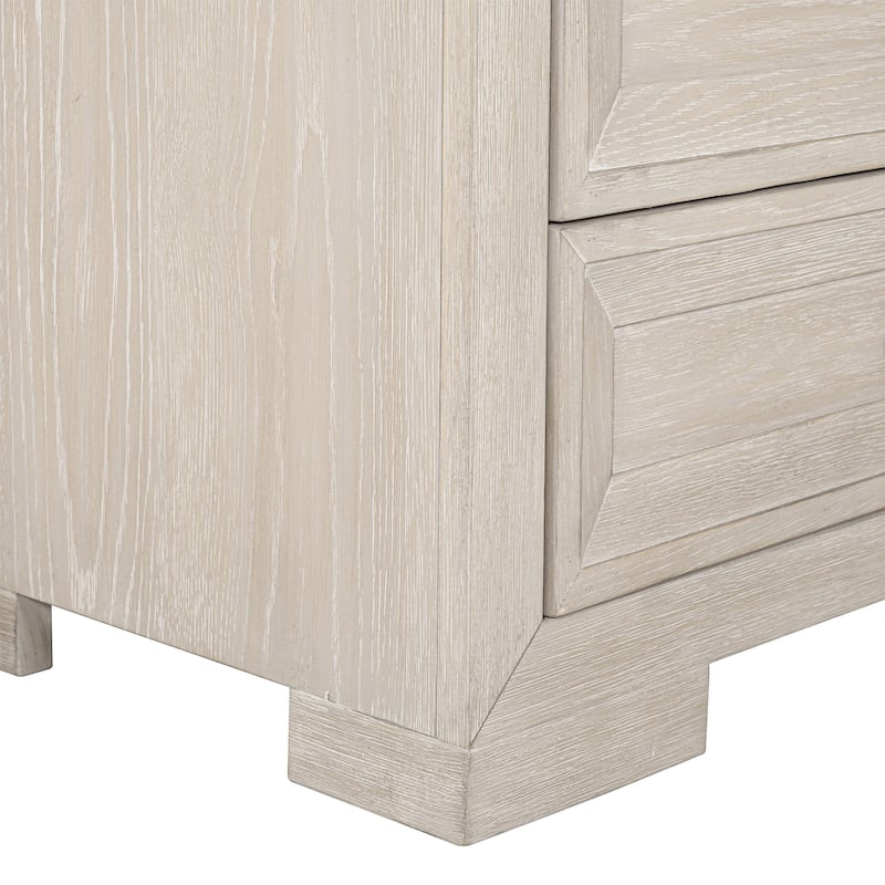 Furniture of America Durem Modern Classic 3-Piece Solid Wood Panel Bedroom Set with 3-Drawer Nightstand