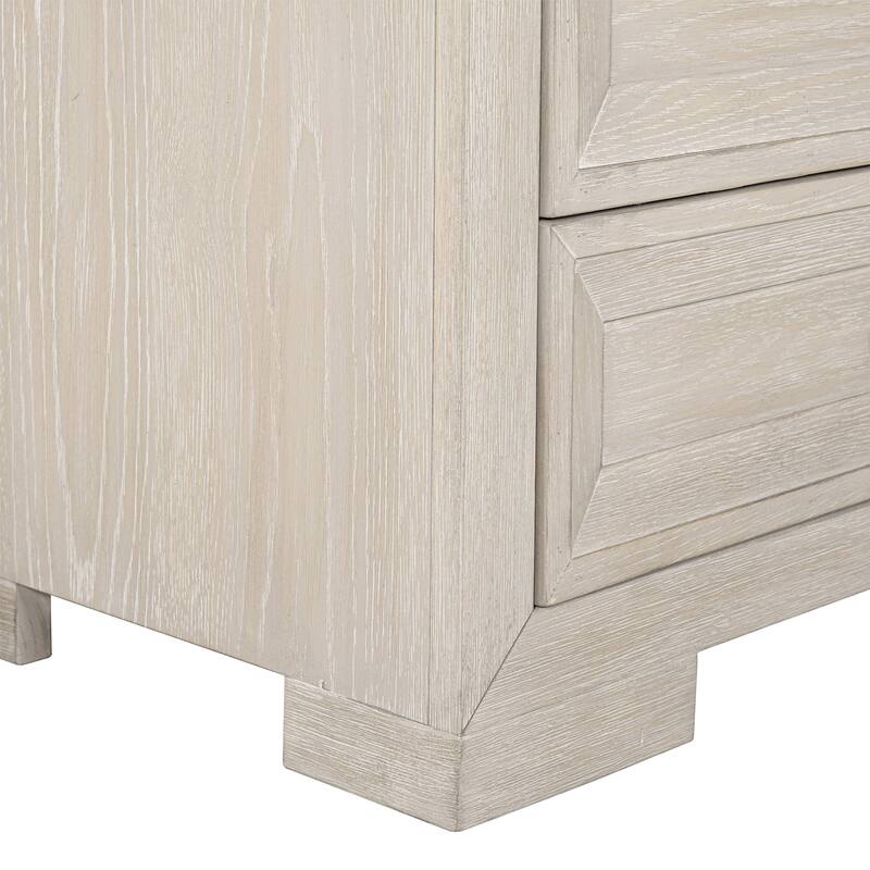 Furniture of America Durem Modern Classic 5-Piece Solid Wood Panel Bedroom Set with 3-Drawer Nightstand