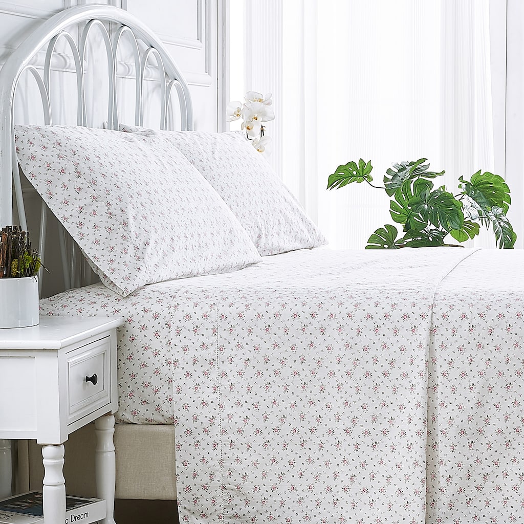 La Fleur Percale Cotton Sheet Set