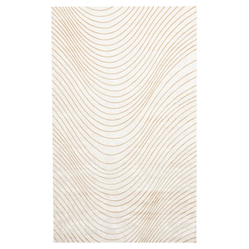 ECARPETGALLERY Machine Made Sienna Ivory Area Rug - Ivory - 5'0 x 8'0