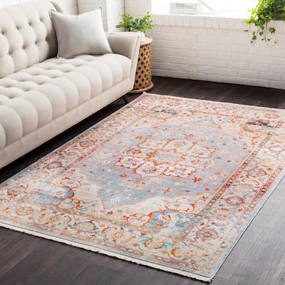 Gracewood Hollow Daoud Vintage Persian Traditional Blue and Beige Runner Rug - 2'7" x 9' Runner