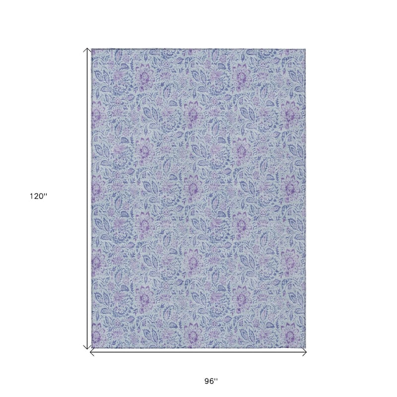 HomeRoots Floral Transitional Rectangle Outdoor Rug