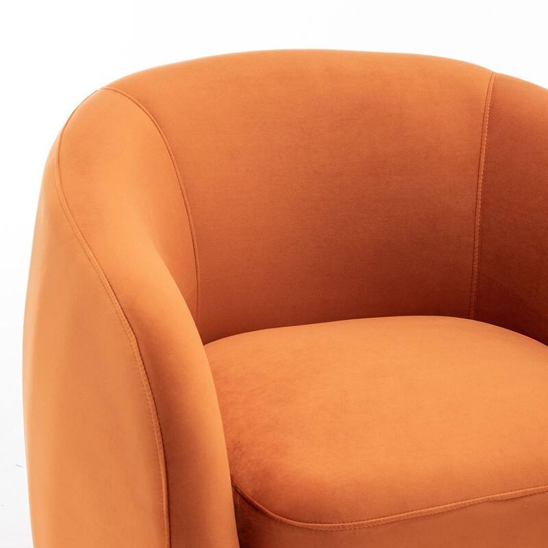 SEYNAR Modern Glam Velvet Upholstered 360 Degree Swivel Accent Armchair