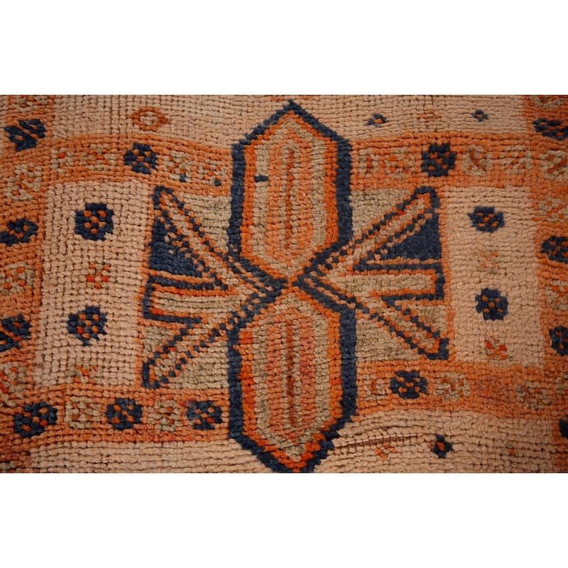 Handmade Transitional Oushak Turkish Vintage Runner Rug - 3'8"x 12'4"