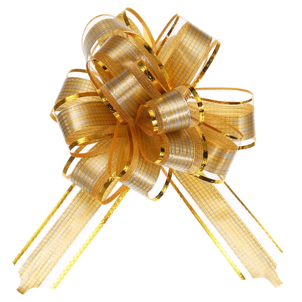 10pcs 6 Inch Large Pull Bow Gift Wrapping Bows Ribbon Organza