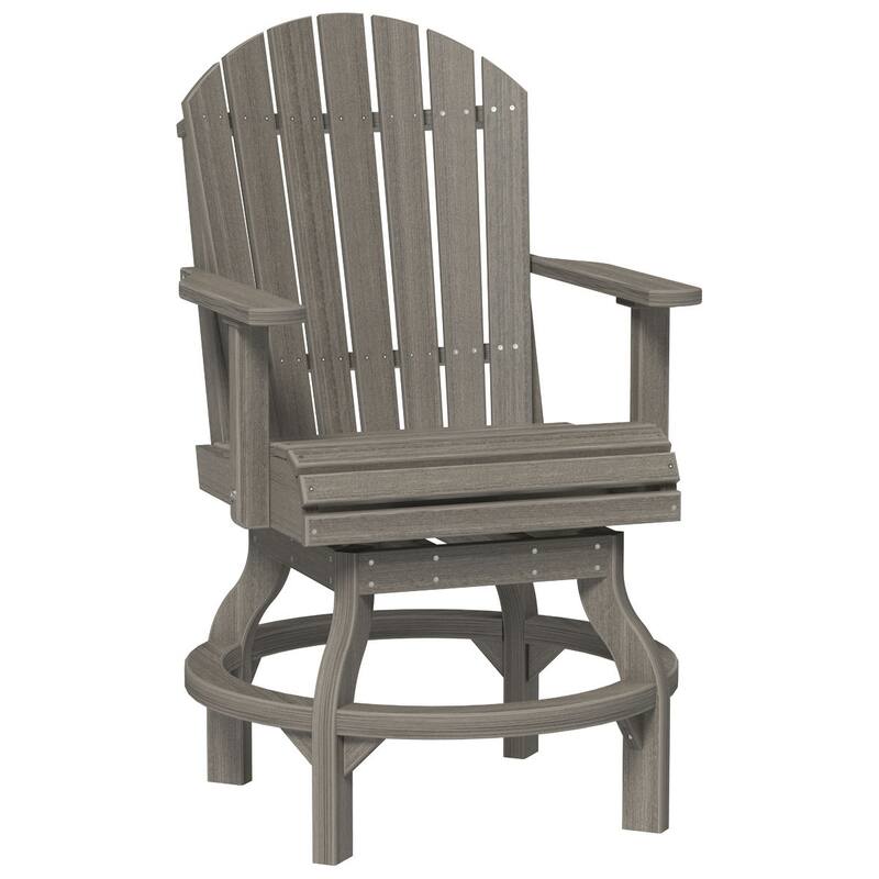 Set of 4 Poly Lumber Adirondack Swivel Chairs