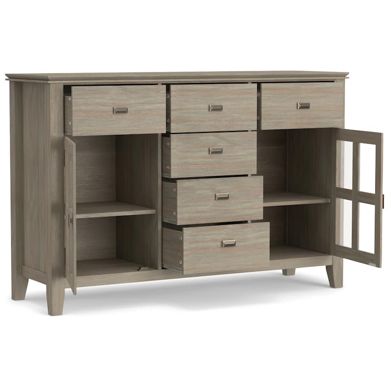 WYNDENHALL Stratford Solid Wood Transitional Sideboard Buffet - 54 inch Wide
