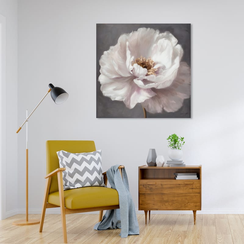 Wynwood Studio Canvas Floral and Botanical Flower Sweetness White and Traditional Wall Art Canvas Print - White, Gray - 30 x 30