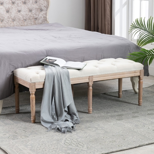 Antique end sales of bed bench