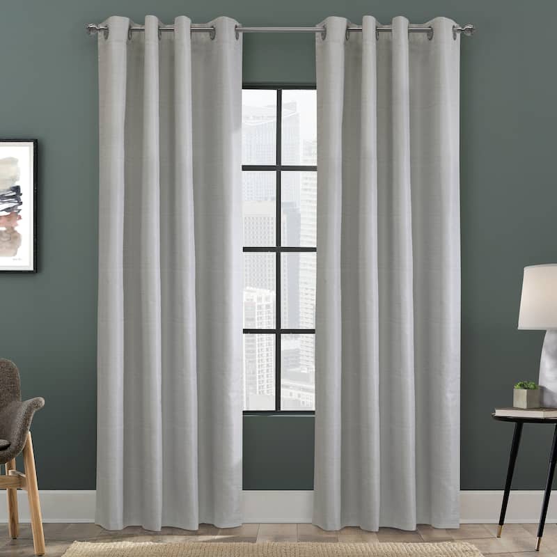 Thermaplus Solstice Total Blackout Grommet Top Contemporary Curtain - 52" x 95" - Oyster