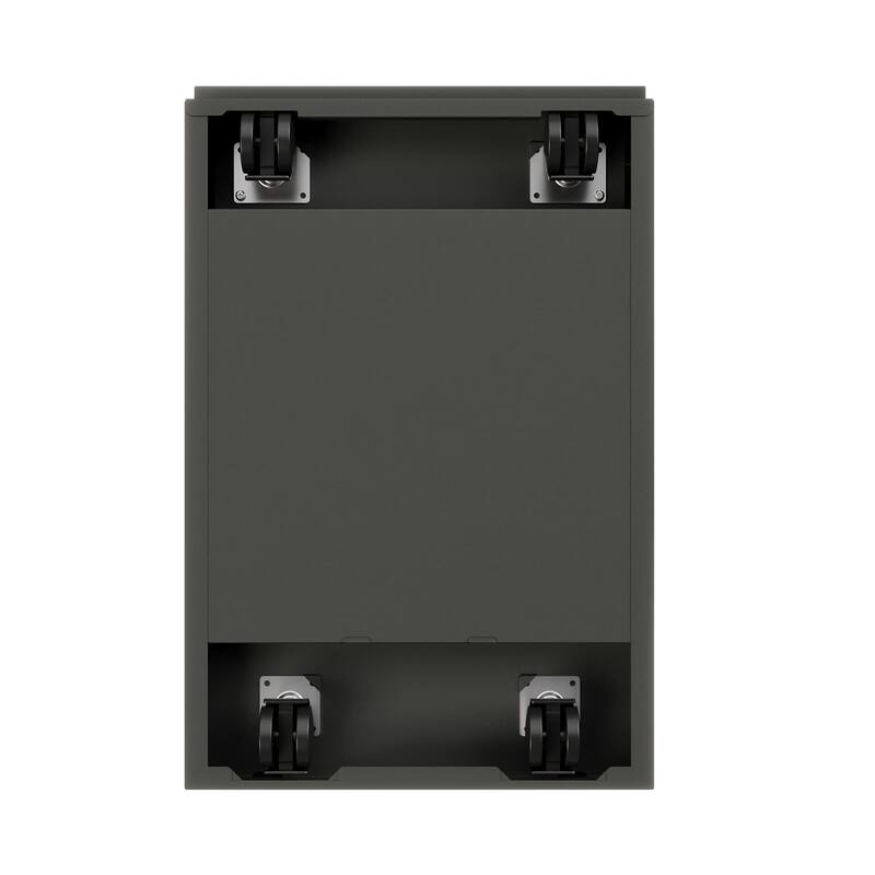 Hirsh 23" D Arch Pull Handle Mobile Pedestal 3-Drawer File Cabinet, Black